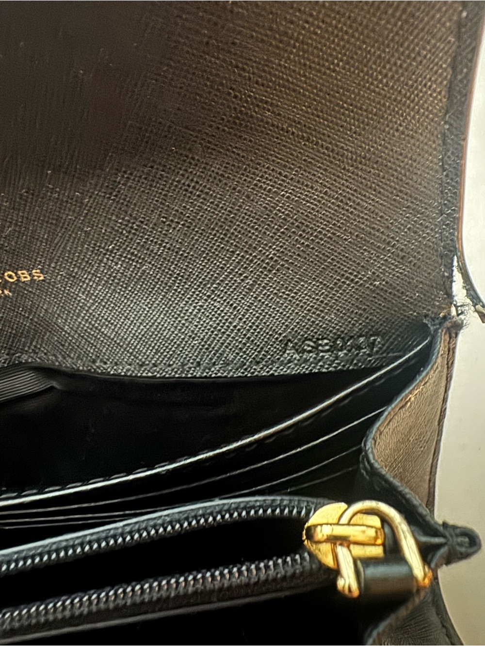 Marc Jacobs Black Envelope Wallet with Gold Snap - Picture 7 of 7